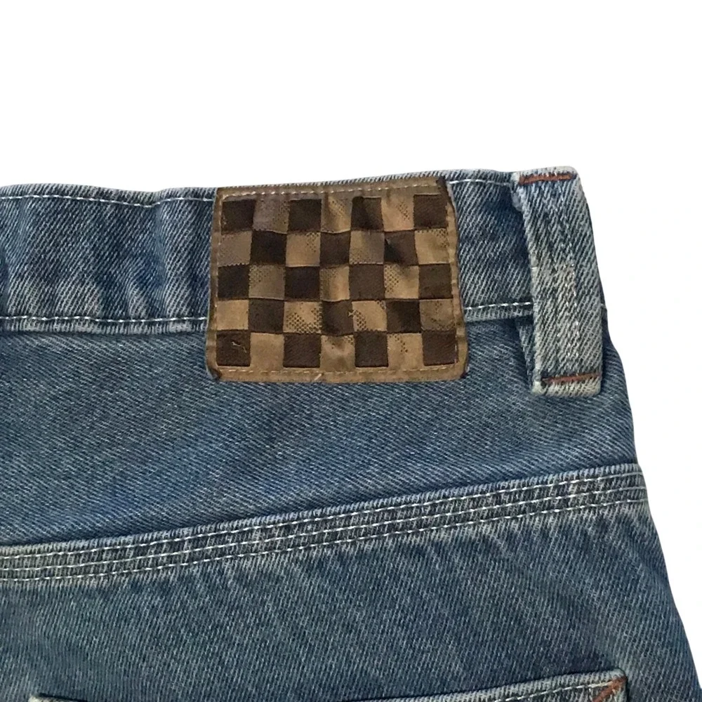 Vans Off The Wall Loose Fit Denim Jeans Mens 28 Medium Wash Distressed Skate - Picture 5 of 6